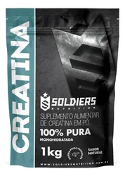 Creatina Soldiers Nutrition em pó Sem sabor x 1kg - R$ 69,90